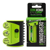 King Kanine Mini King Komb deslanado auto-limpiante para gatos y gatitos, elimina pelo suelto con facilidad.