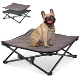 KingCamp cama elevada para perro pequeño, ideal para camping y descanso cómodo al aire libre.