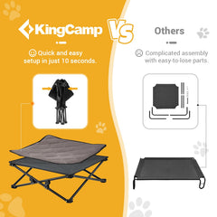 KingCamp cojín removible para lavarlo fácilmente.