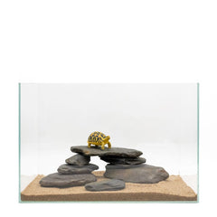 Piedras de laja natural KINGRUI para acuario, aspecto natural y seguro para peces