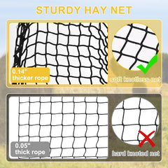 kingump hay-net construcción sin nudos: suave para encías y menos desgaste dental.