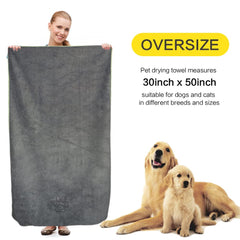 Toalla KinHwa para perros: secado rápido tras baño con material suave.