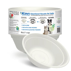 Kinn Kleanbowl tazón desechable para perro de 8 oz, ideal para viajes sin lavar.