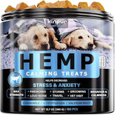 Kinpur Pet Care gominolas calmantes para perros, pack visual que inspira tranquilidad.