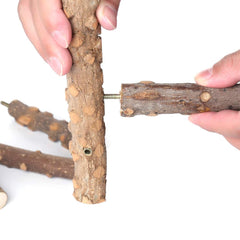 KINTOR percha natural con cuatro ramitas para periquitos e inseparables.