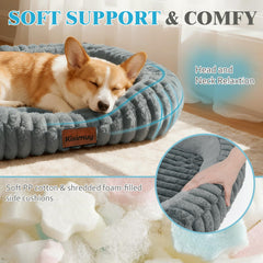 KISIMUY cama ortopédica para perros, soporte estable y cómodo.