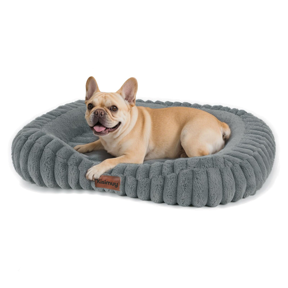 KISIMUY cama para perros rectángular calmante, ideal para razas pequeñas.