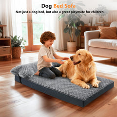 Cama KISYYO para perros en rosado velvet y funda lavable para limpieza.