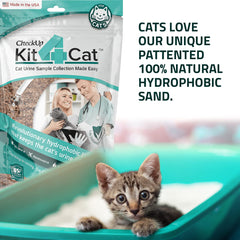 KIT4CAT cobertura hidrofóbica mantiene la orina en la superficie para tomar muestra.