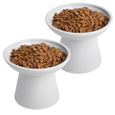 Tazón cerámico elevado KITCHENLESTAR para gatos grandes, acceso cómodo y estable.