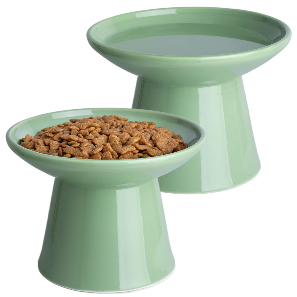 KitchenLestar tazon gato elevado ancho 6-2 pulgadas facilita acceso cómodo al alimento