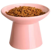 KitchenLestar tazón gato elevado rosado facilita acceso cómodo a la comida