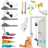 KITCHSTAR Juguete interactivo para gatos: colgante de puerta, fomenta ejercicio independiente.