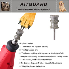 KITGUARD acoplamiento Dremel 1-8: conexión estable para el cuidado de uñas.