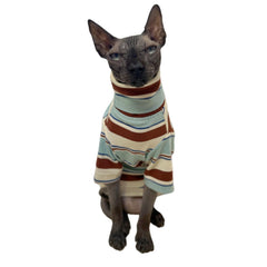 Kitipcoo Vintage Stripes ajuste cómodo para ropa de gato sin pelo