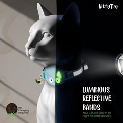 KittyTag collar AirTag luminoso: iluminación suave para detección en la oscuridad.