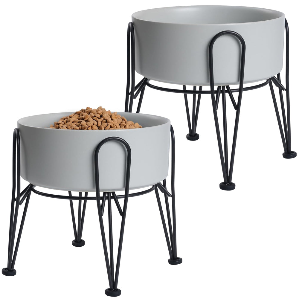Kitwinney tazones cerámicos elevados para perros, comodidad ergonómica al comer.