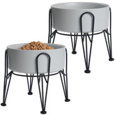 Kitwinney tazones cerámicos elevados para perros, comodidad ergonómica al comer.
