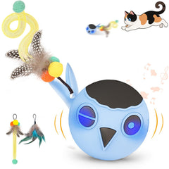 KiwiLove Juguete Gato Interactivo Bola Movimiento Azul para ejercicio diario