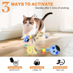 KiwiLove Juguete Gato Recargable USB Azul, carga rápida y uso prolongado