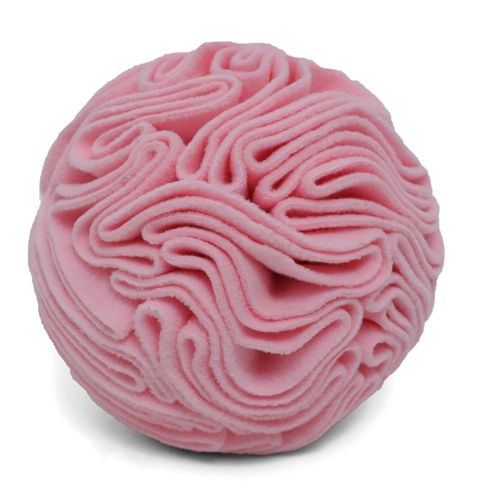 kmirepa Pelota Snuffle para perros color cereza estimula olfato y juego en casa