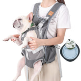 Kodervo Mochila portadora para perro, frontal, cabeza y patas expuestas para comodidad.