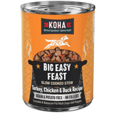KOHA Big Easy Feast Stew: lata de 12,7 oz abierta con estofado tierno