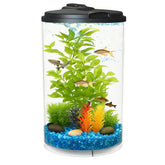 Koller Products acuario 360 con iluminación LED de 7 colores para observar peces con claridad