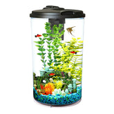 Acuario AquaView 360 de Koller con iluminación LED de 7 colores para observar peces.