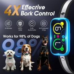 Kollgux Collar anti ladridos Pro, vista lateral, diseño cómodo para perros de todos tamaños.