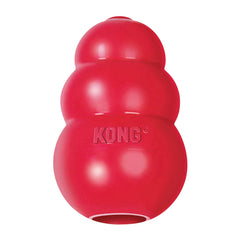 KONG Classic, juguete-perro, ofrece masticación prolongada para entretenimiento diario.
