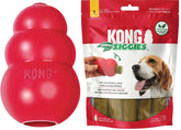 KONG Classic Juguete Rojo, duradero para masticar y jugar.