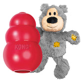 KONG Classic rojo, juguete duradero para masticar y lanzar.