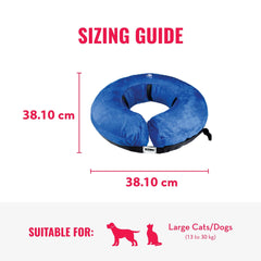 Collar inflable de KONG, tela resistente y visión periférica sin obstáculos