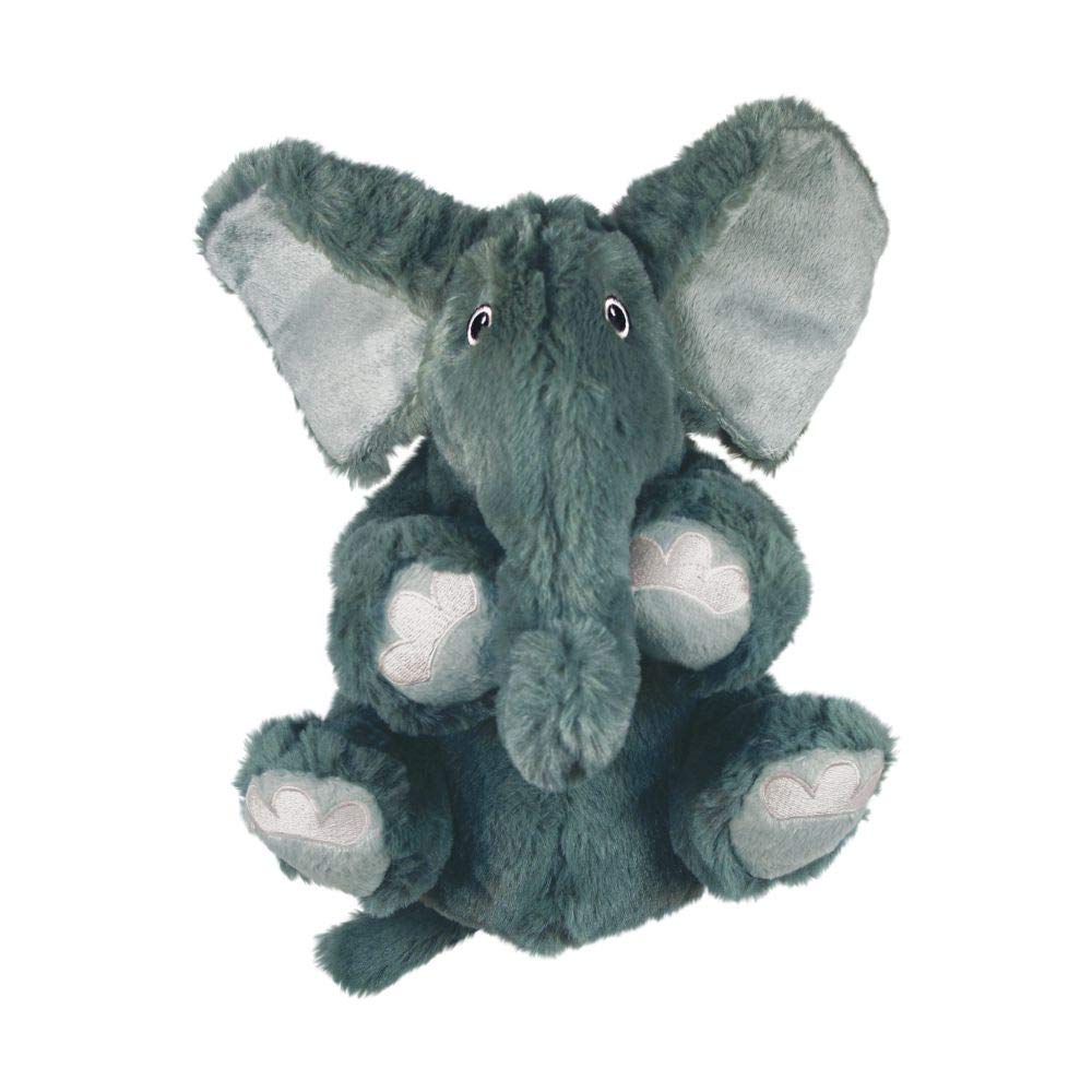 KONG Comfort Kiddos elefante peluche para perros grandes, perfecto para abrazos y juego suave.
