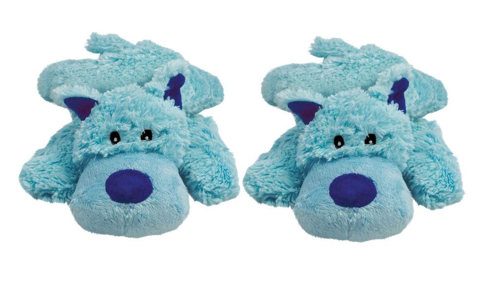 KONG Cozie, juguetes de peluche en paquete de 2 para perros medianos, ideal para juego suave y siestas.