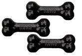 KONG Extreme Goodie Bone, hueso negro mediano, ideal para masticar y rellenar con premios.
