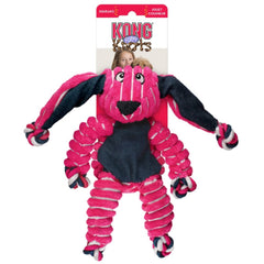 KONG Floppy Knots, juguete con sonajero interno, favorece juego interactivo.