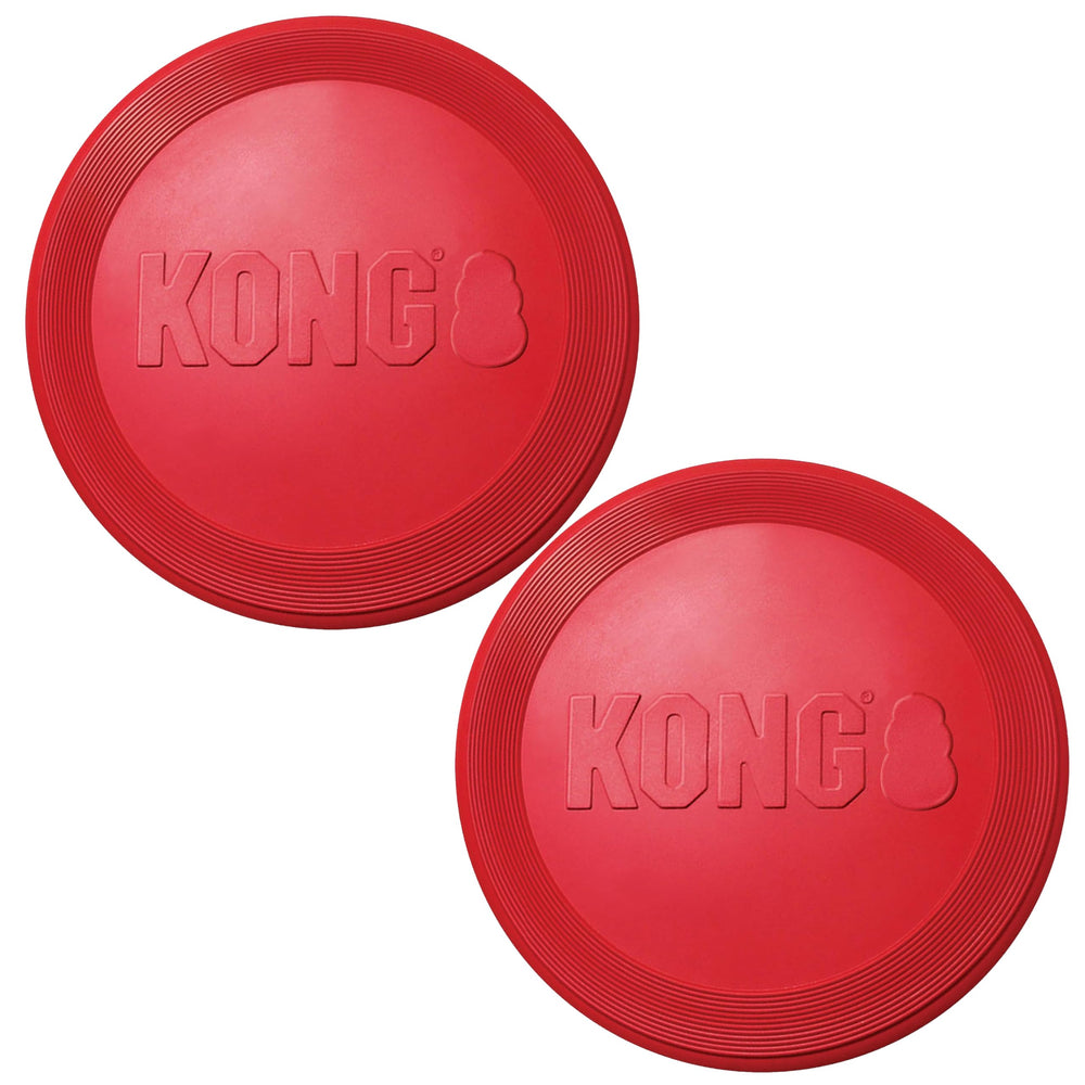 KONG Flyer primer plano de goma natural, ideal para atraparlo con seguridad.