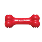 KONG Goodie Bone, juguete rojo para perros medianos, fomenta masticación segura.