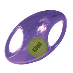 KONG Jumbler Football, visión general del juguete, ideal para sesiones de juego activo y búsqueda.