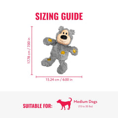 KONG Knots Bear peluche reforzado para mordidas fuertes.