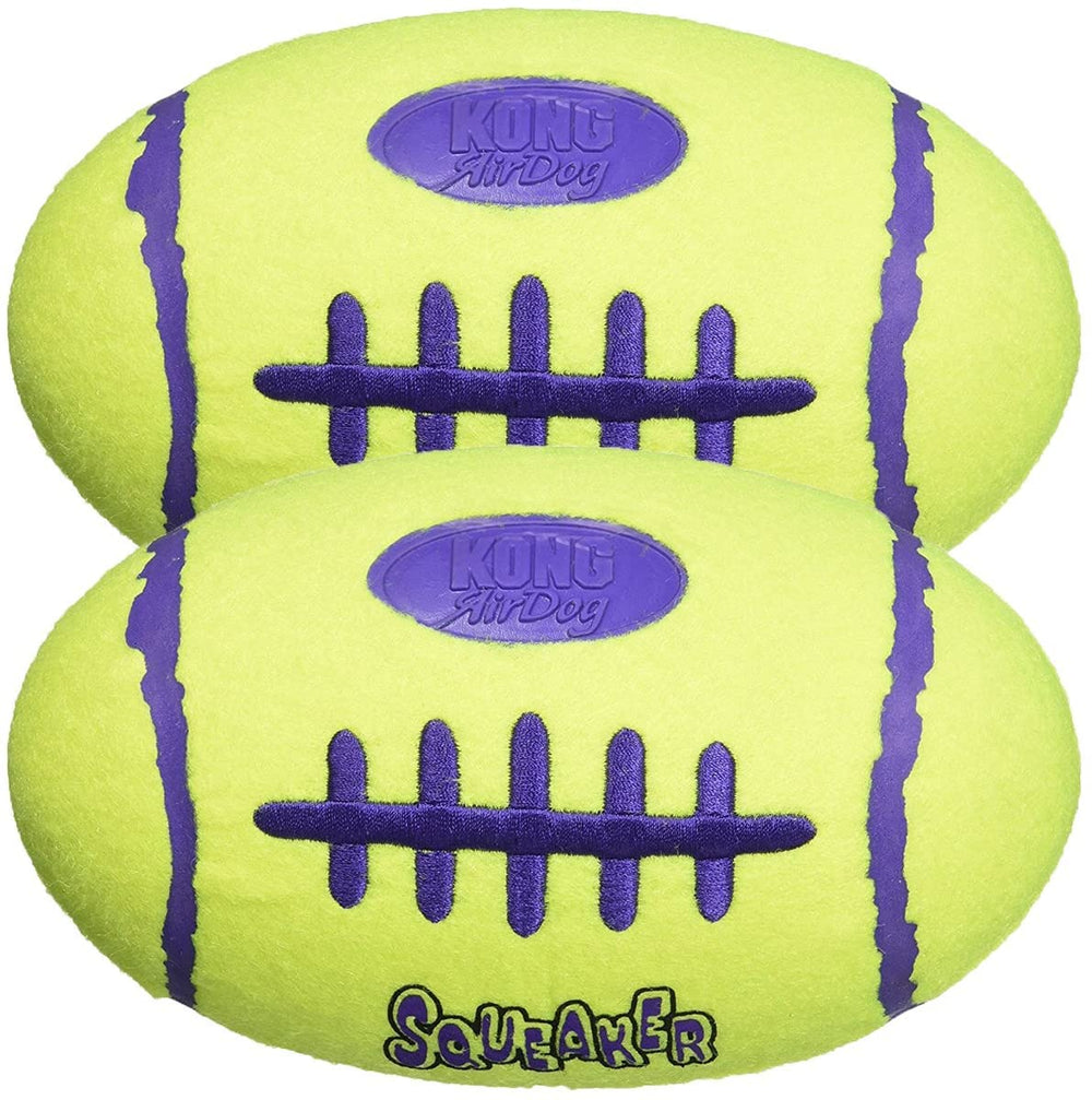 KONG Air Squeaker Football, pelota para perro, ideal para juego interactivo.