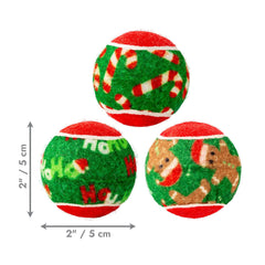 KONG pelotas de tenis navideñas para uso en interiores y exteriores, suaves para dientes.