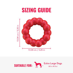 KONG Ring XL: tamaño XL ideal para perros grandes.