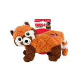 KONG Scampers panda rojo peluche suave para abrazos y juego cómodo.