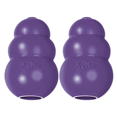 KONG Senior: juguete de goma natural suave para perros mayores, masticación segura.