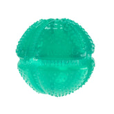 KONG Squeezz bola dental, juguete para perros, fomenta masticación y limpieza dental durante el juego.