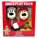 KONG Wild Knots Bear: peluche suave con sonajero para juego activo en casa.