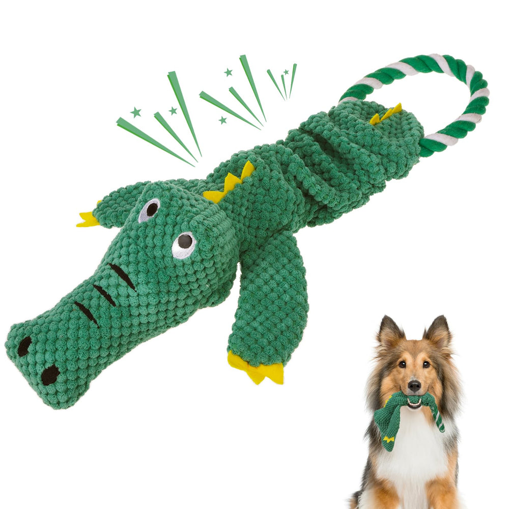 KOOLTAIL aligator: juguete robusto y acolchado para masticar y abrazar